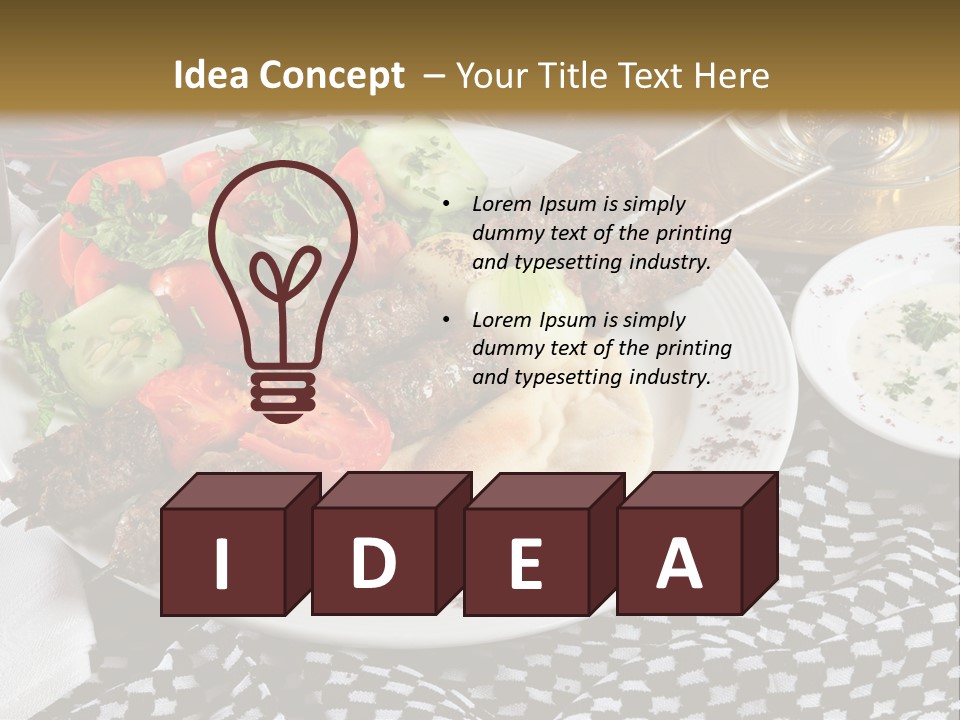 Mediterranean Food Grilled PowerPoint Template