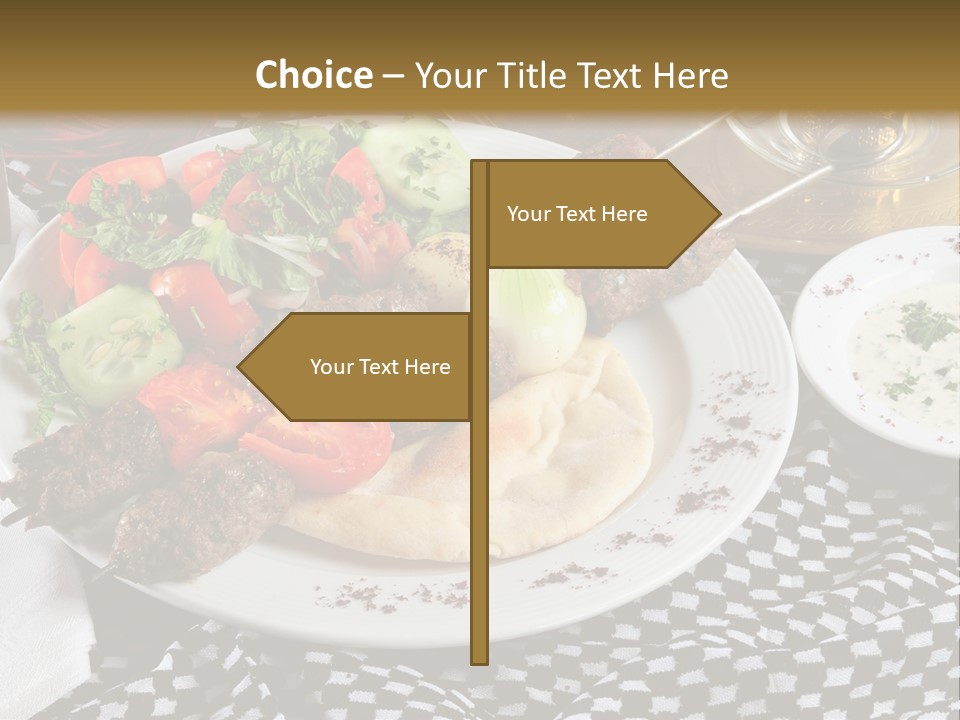 Mediterranean Food Grilled PowerPoint Template