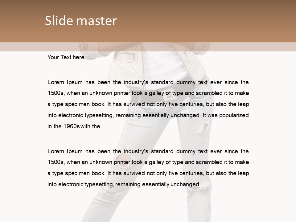Body Standing Shirt PowerPoint Template