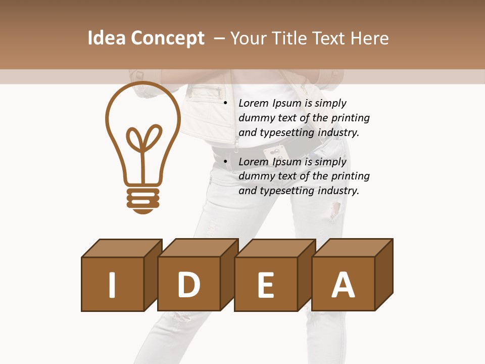 Body Standing Shirt PowerPoint Template