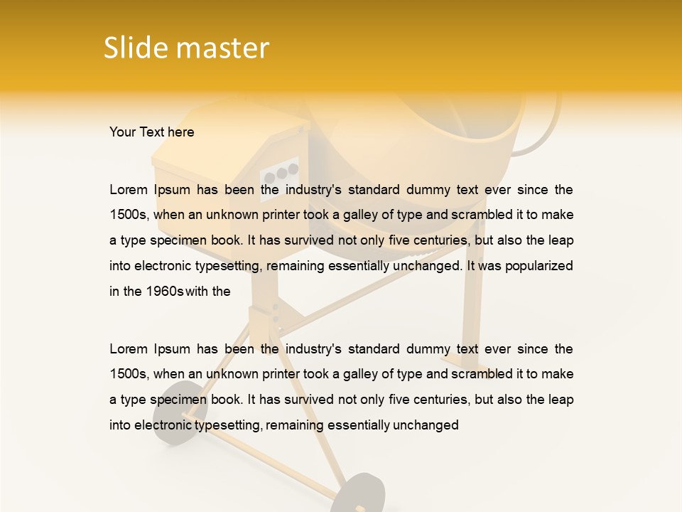 Equipment Render Mixer PowerPoint Template