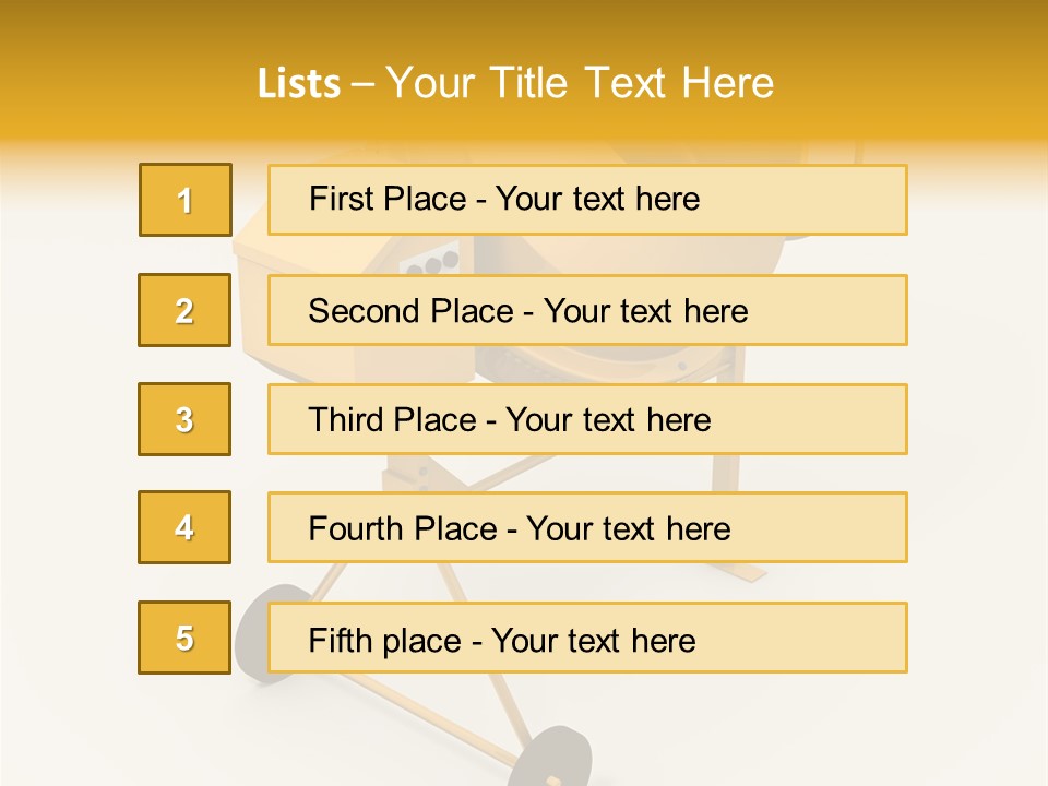 Equipment Render Mixer PowerPoint Template