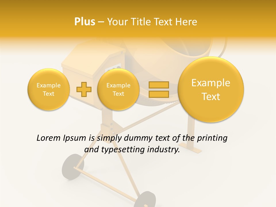 Equipment Render Mixer PowerPoint Template