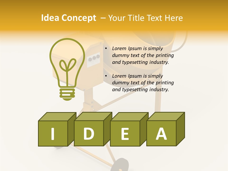Equipment Render Mixer PowerPoint Template