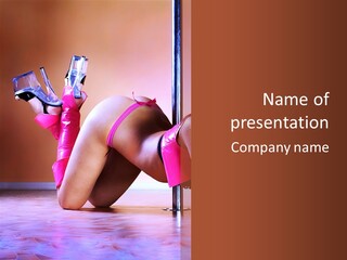 Sexual Lingerie Body PowerPoint Template