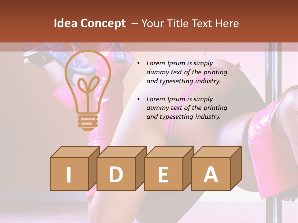 Sexual Lingerie Body PowerPoint Template