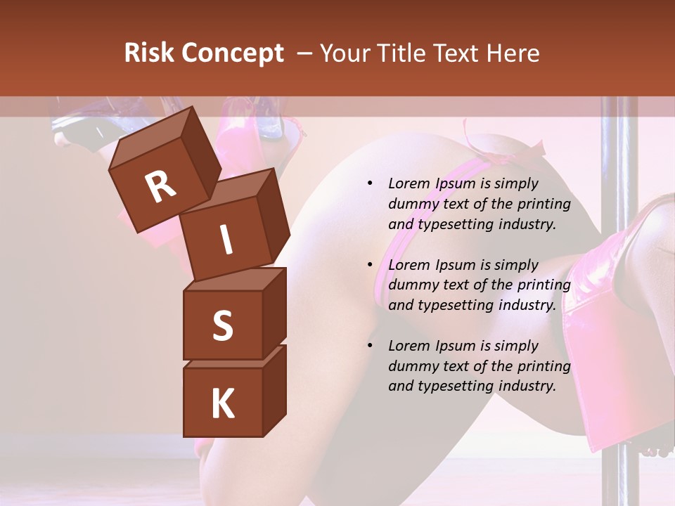 Sexual Lingerie Body PowerPoint Template