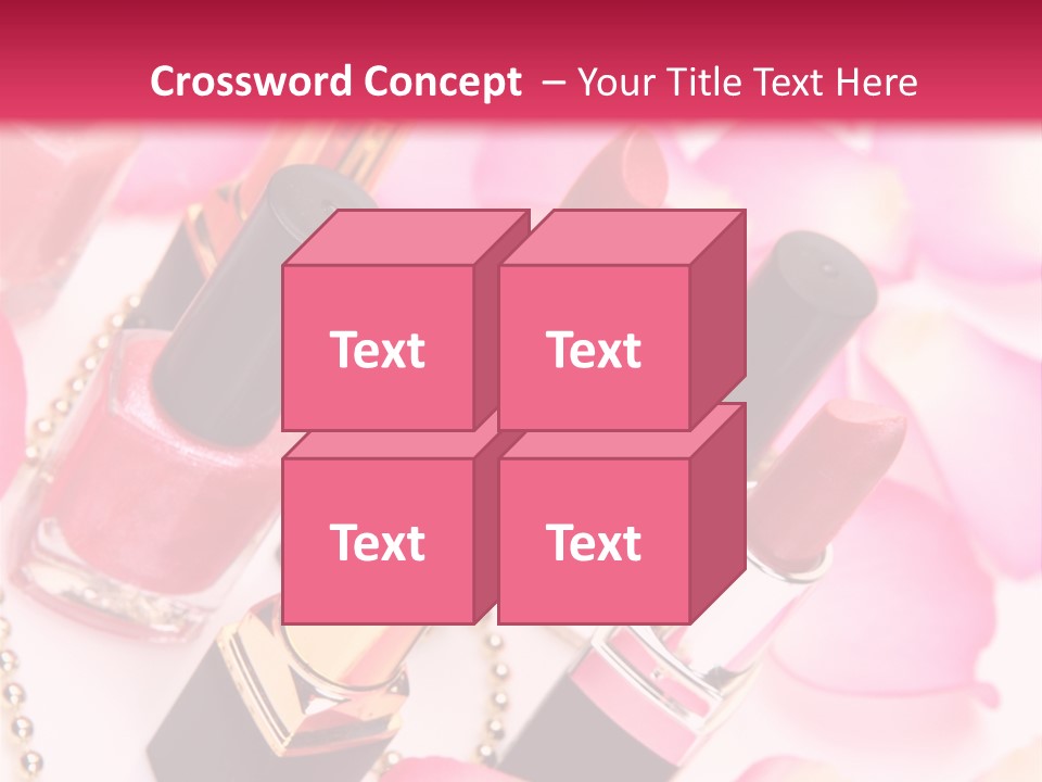 Pink Charm Lipstick PowerPoint Template