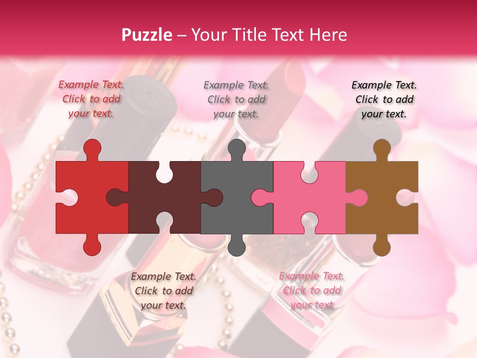 Pink Charm Lipstick PowerPoint Template