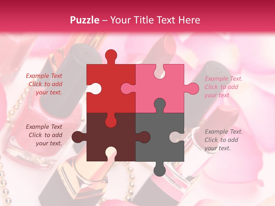 Pink Charm Lipstick PowerPoint Template