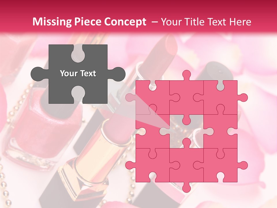 Pink Charm Lipstick PowerPoint Template