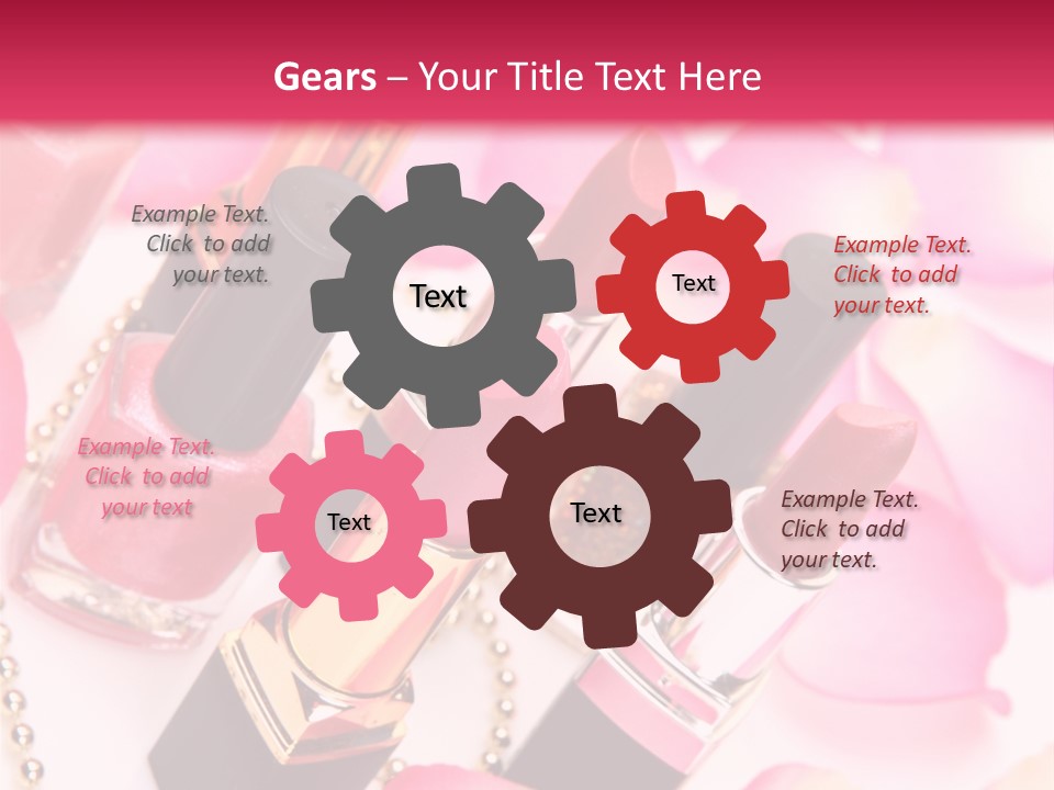 Pink Charm Lipstick PowerPoint Template