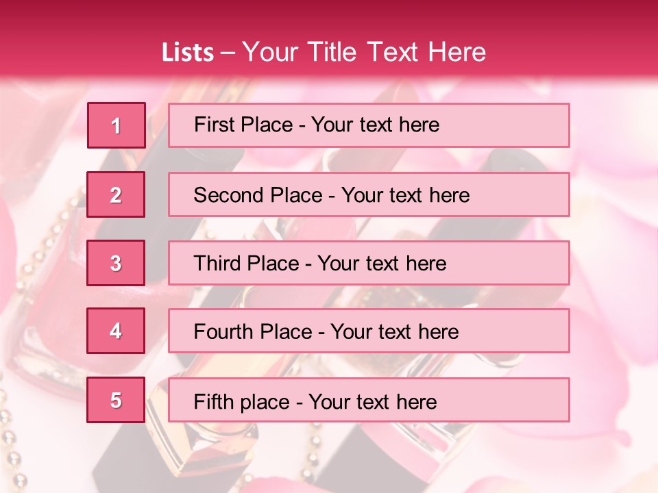 Pink Charm Lipstick PowerPoint Template