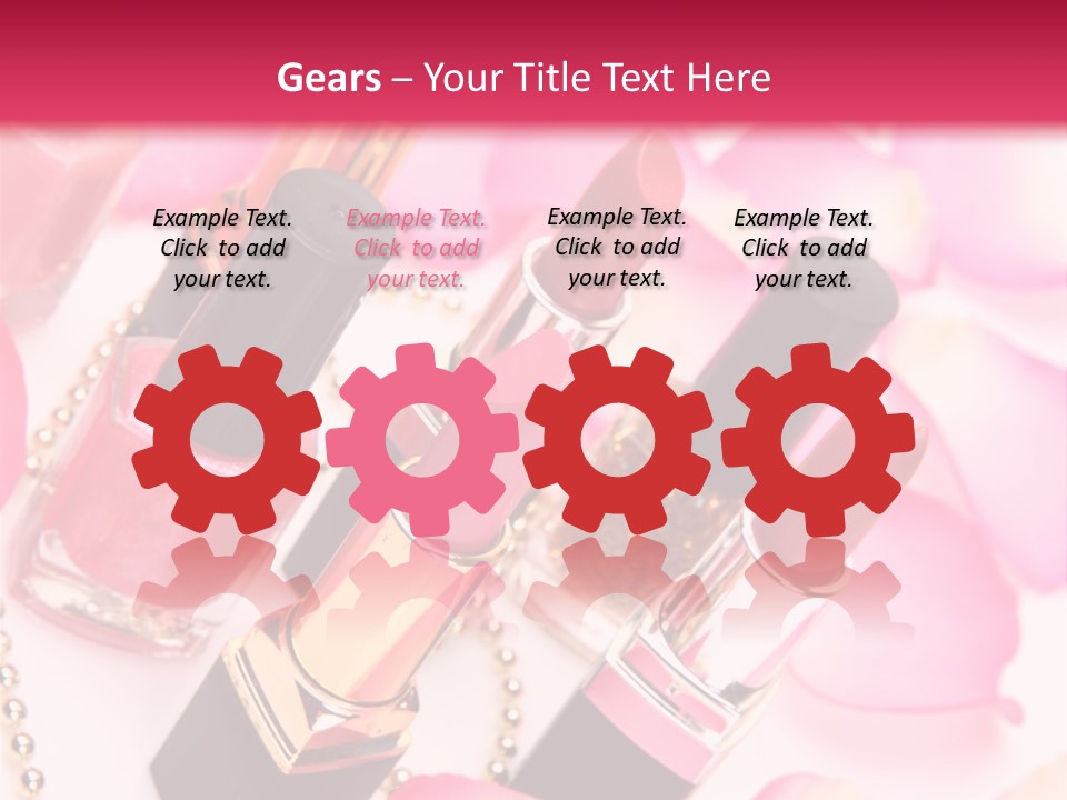 Pink Charm Lipstick PowerPoint Template