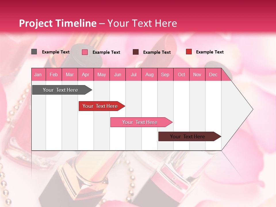 Pink Charm Lipstick PowerPoint Template