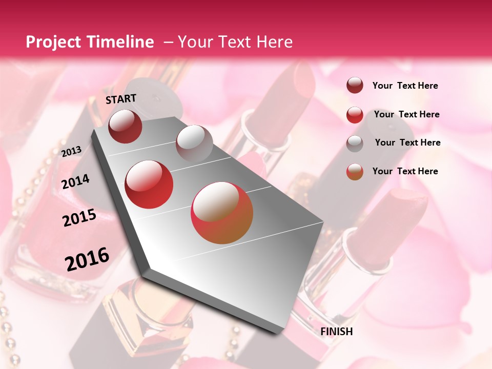 Pink Charm Lipstick PowerPoint Template