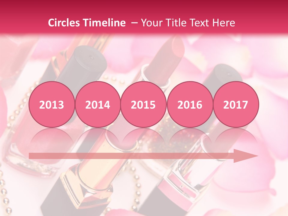 Pink Charm Lipstick PowerPoint Template