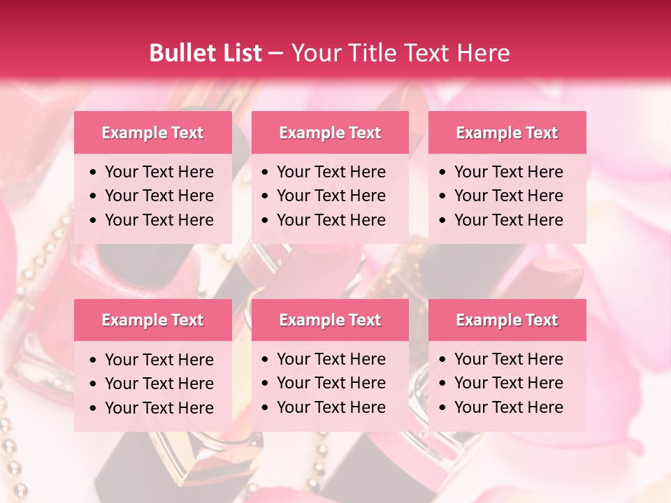 Pink Charm Lipstick PowerPoint Template