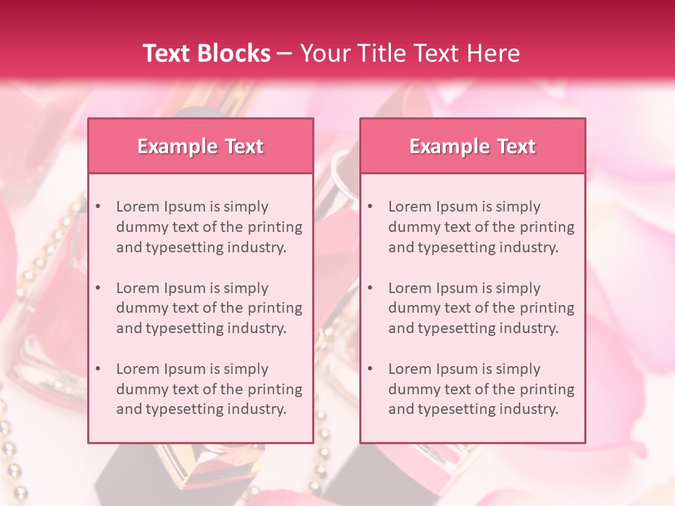 Pink Charm Lipstick PowerPoint Template