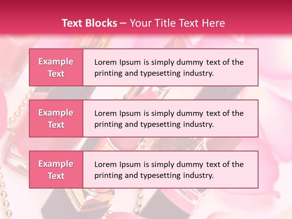 Pink Charm Lipstick PowerPoint Template