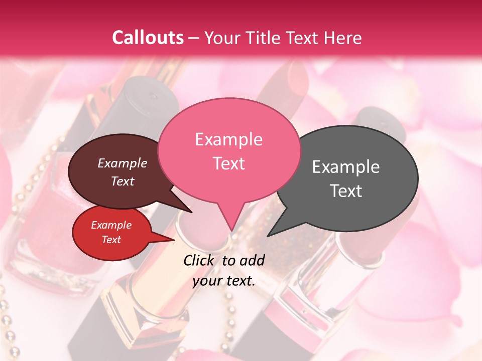 Pink Charm Lipstick PowerPoint Template