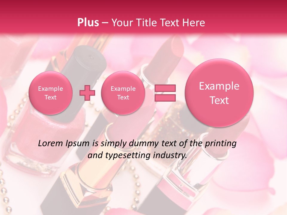 Pink Charm Lipstick PowerPoint Template