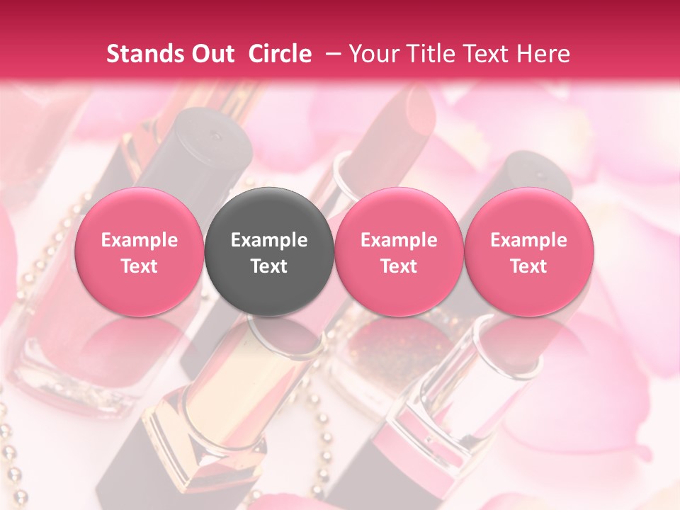 Pink Charm Lipstick PowerPoint Template