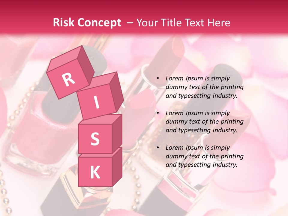 Pink Charm Lipstick PowerPoint Template