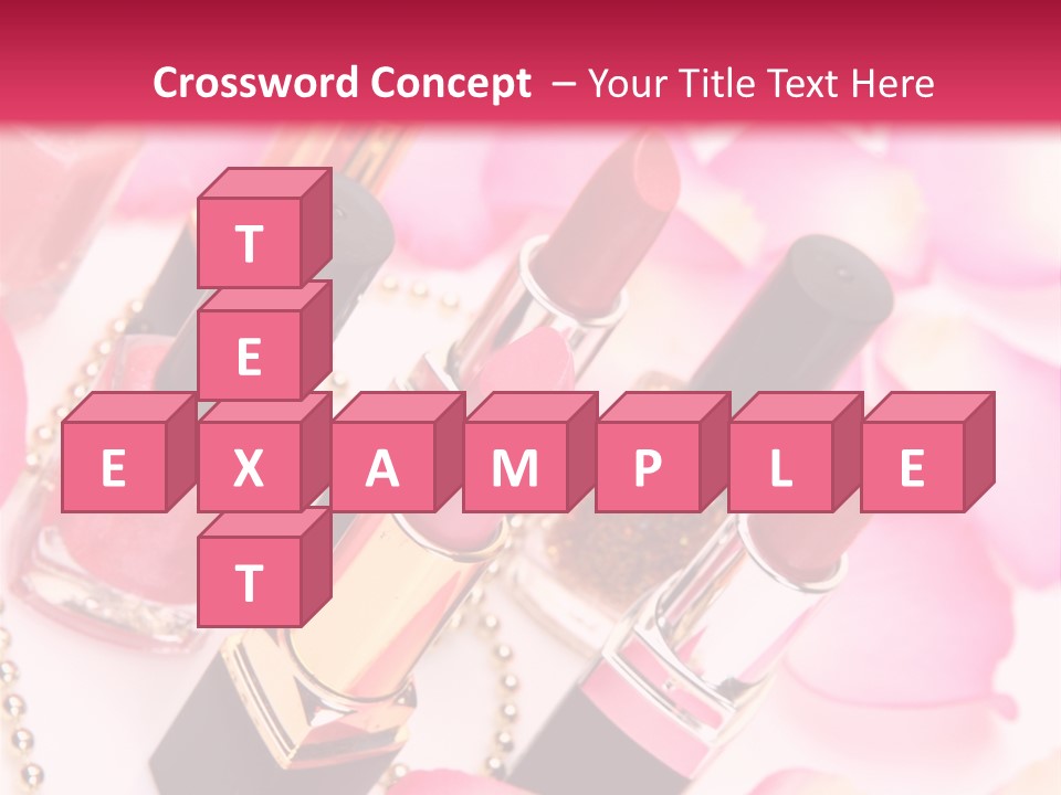 Pink Charm Lipstick PowerPoint Template