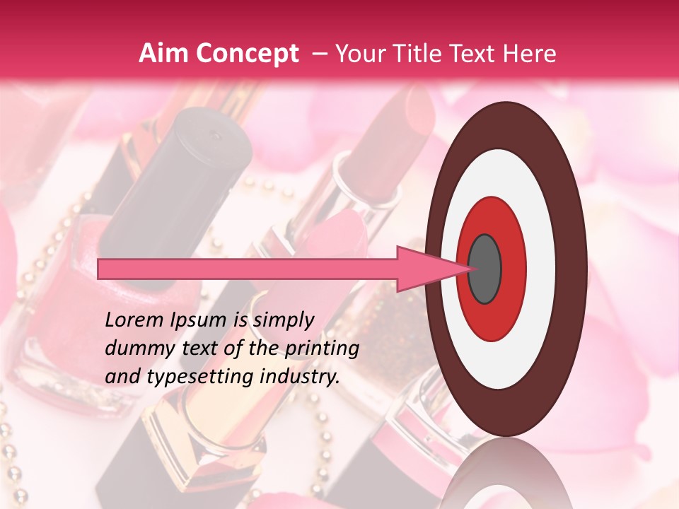 Pink Charm Lipstick PowerPoint Template
