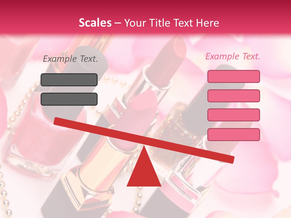 Pink Charm Lipstick PowerPoint Template