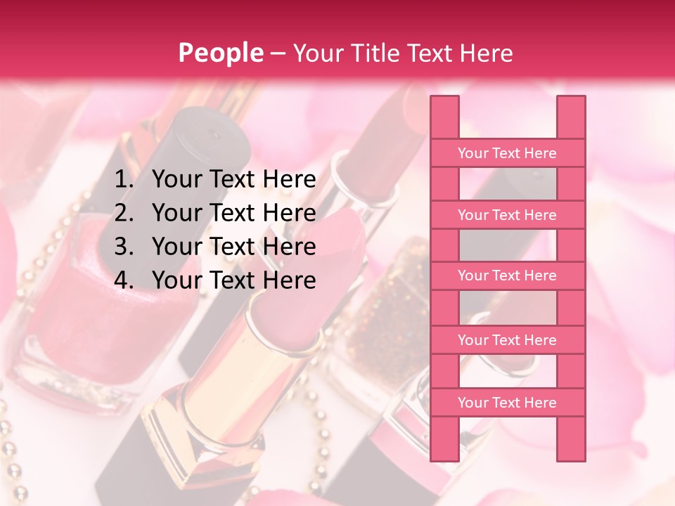 Pink Charm Lipstick PowerPoint Template