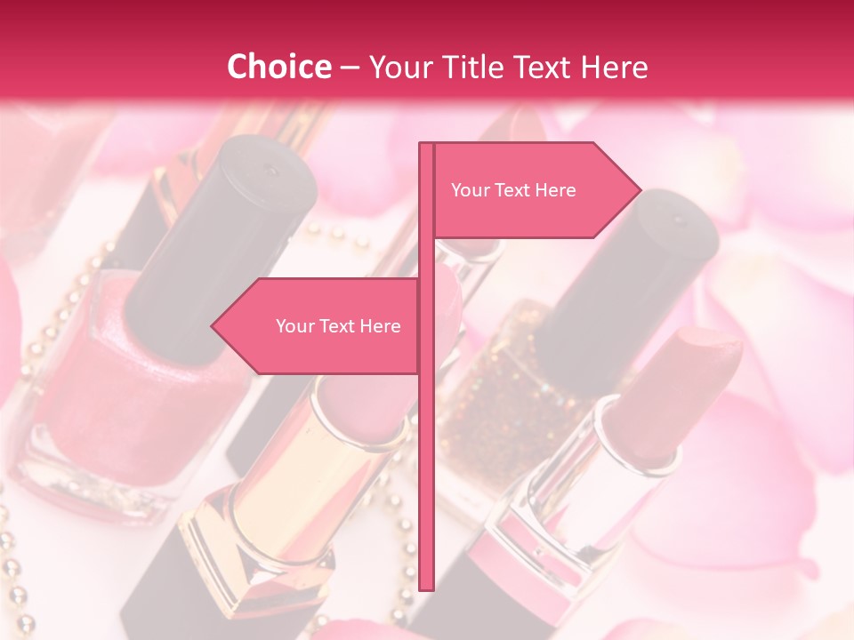 Pink Charm Lipstick PowerPoint Template