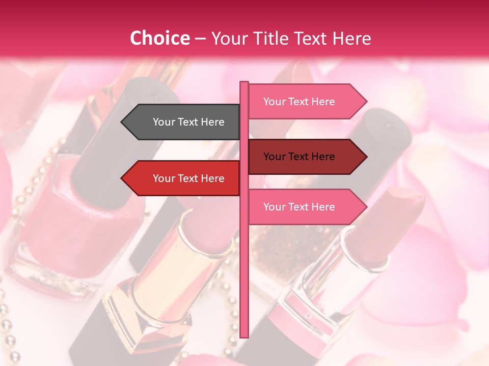 Pink Charm Lipstick PowerPoint Template