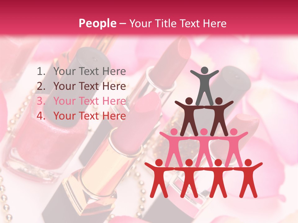 Pink Charm Lipstick PowerPoint Template