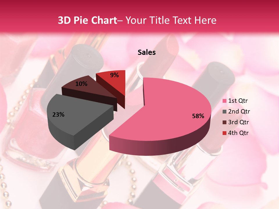 Pink Charm Lipstick PowerPoint Template