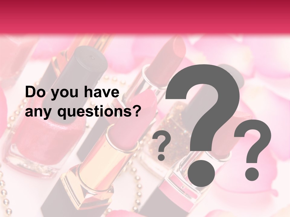 Pink Charm Lipstick PowerPoint Template