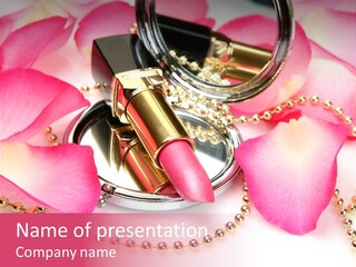 Beauty Lip Rose PowerPoint Template