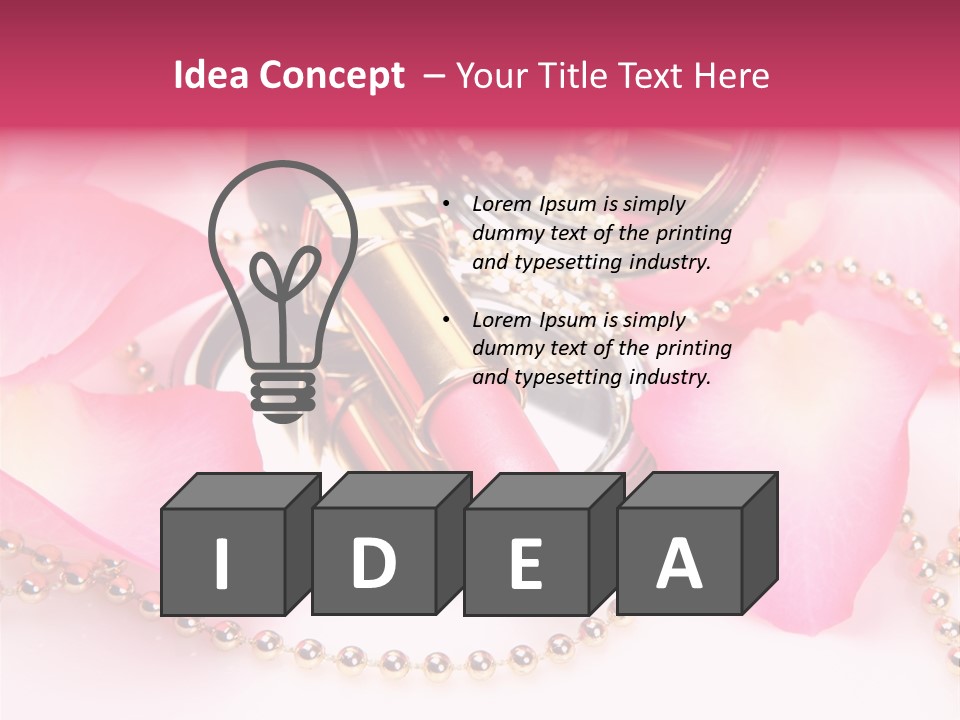 Beauty Lip Rose PowerPoint Template