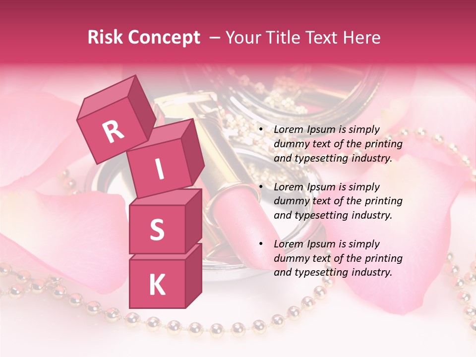 Beauty Lip Rose PowerPoint Template