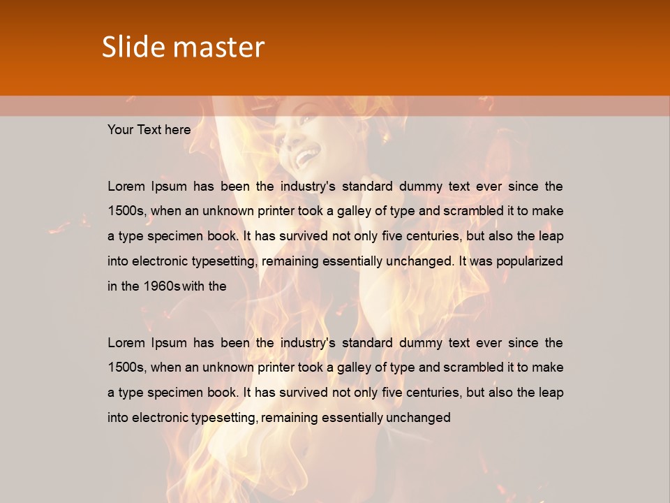 Person Female Underwear PowerPoint Template