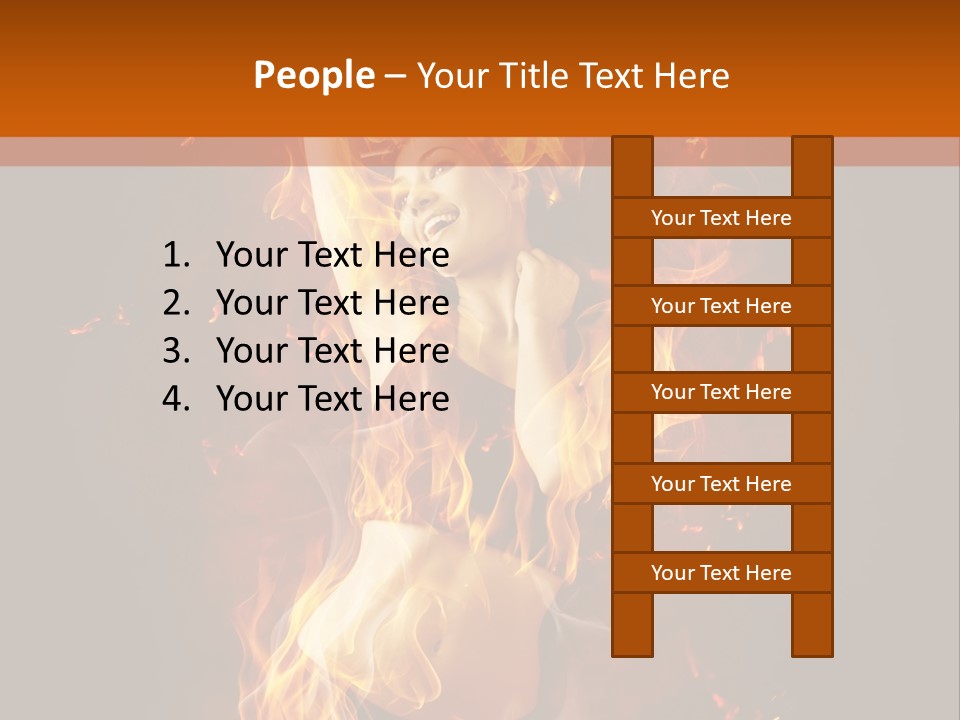 Person Female Underwear PowerPoint Template