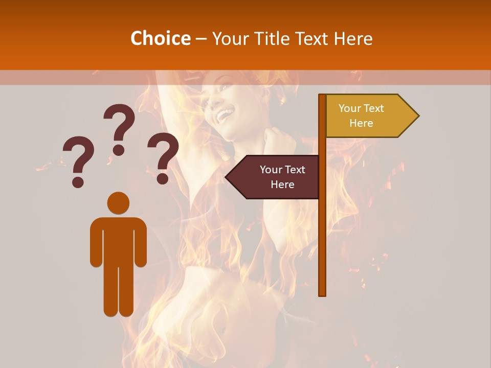 Person Female Underwear PowerPoint Template