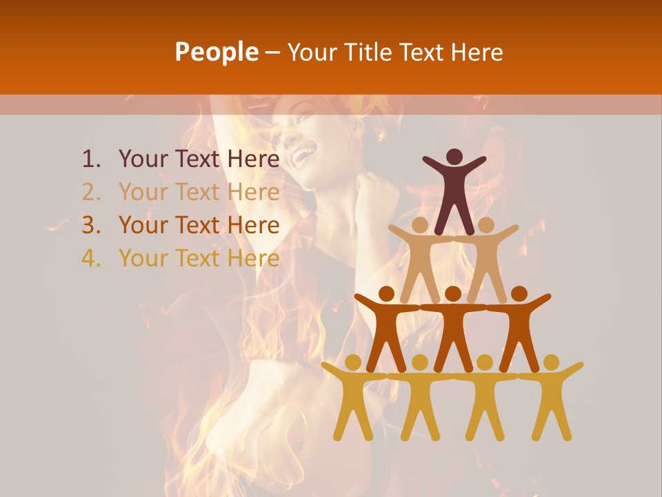 Person Female Underwear PowerPoint Template