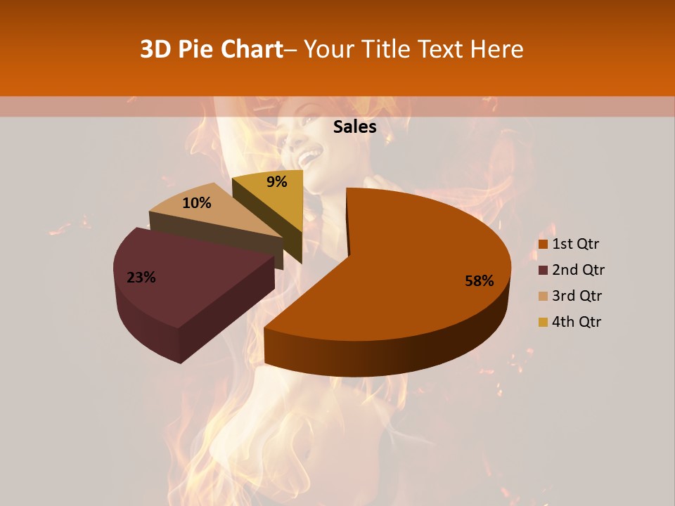 Person Female Underwear PowerPoint Template