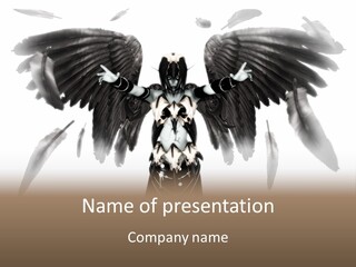 Evil Dark Angel PowerPoint Template