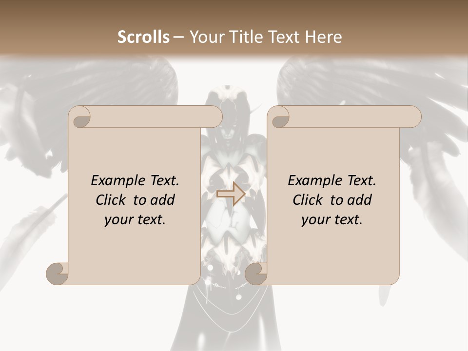 Evil Dark Angel PowerPoint Template