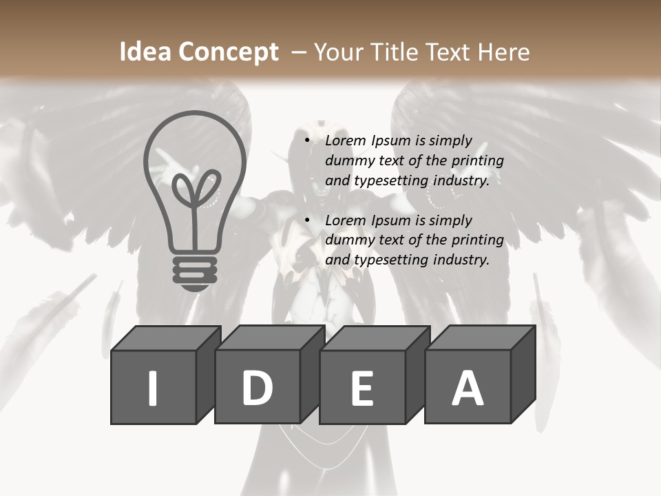 Evil Dark Angel PowerPoint Template