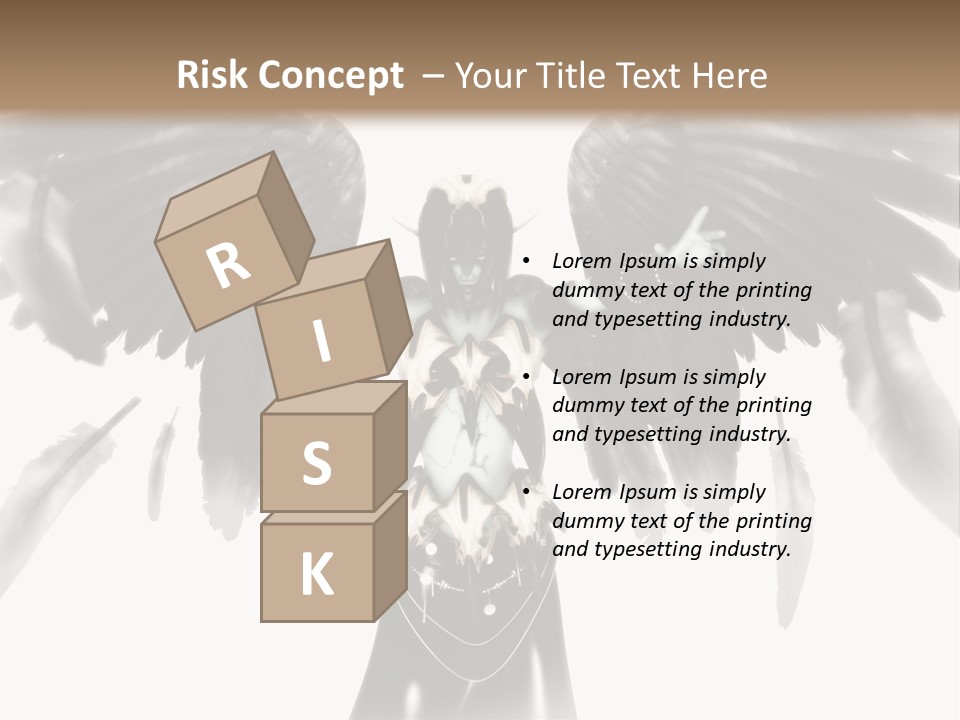 Evil Dark Angel PowerPoint Template