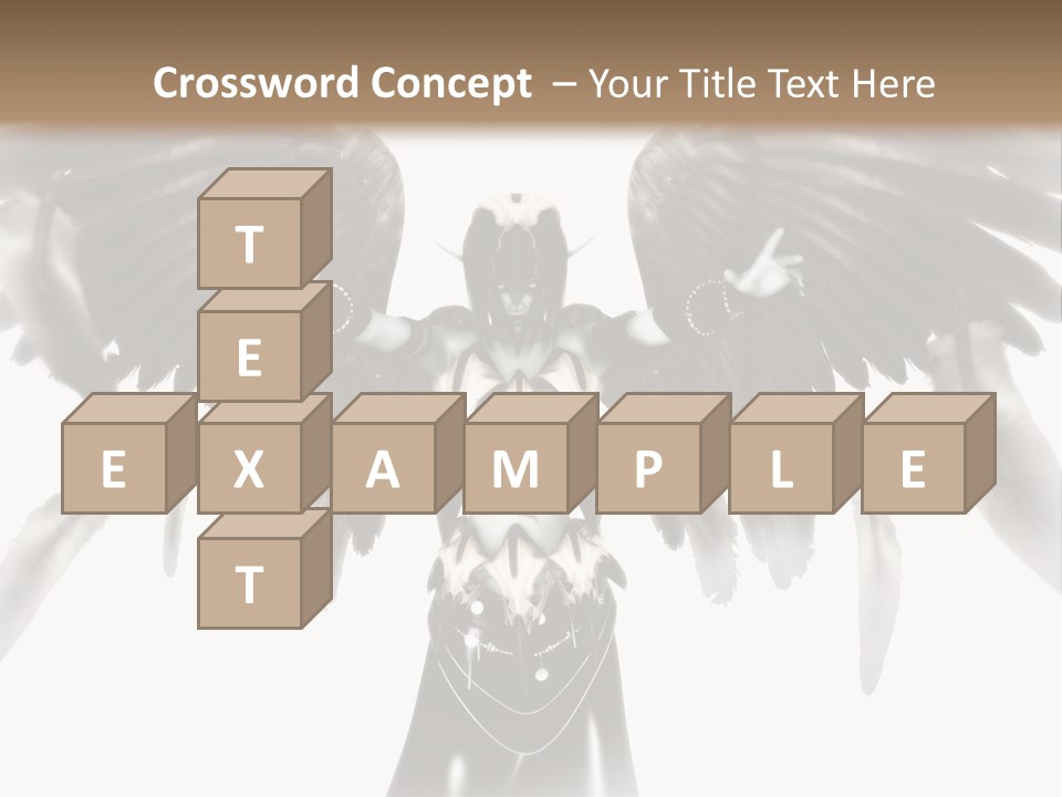 Evil Dark Angel PowerPoint Template